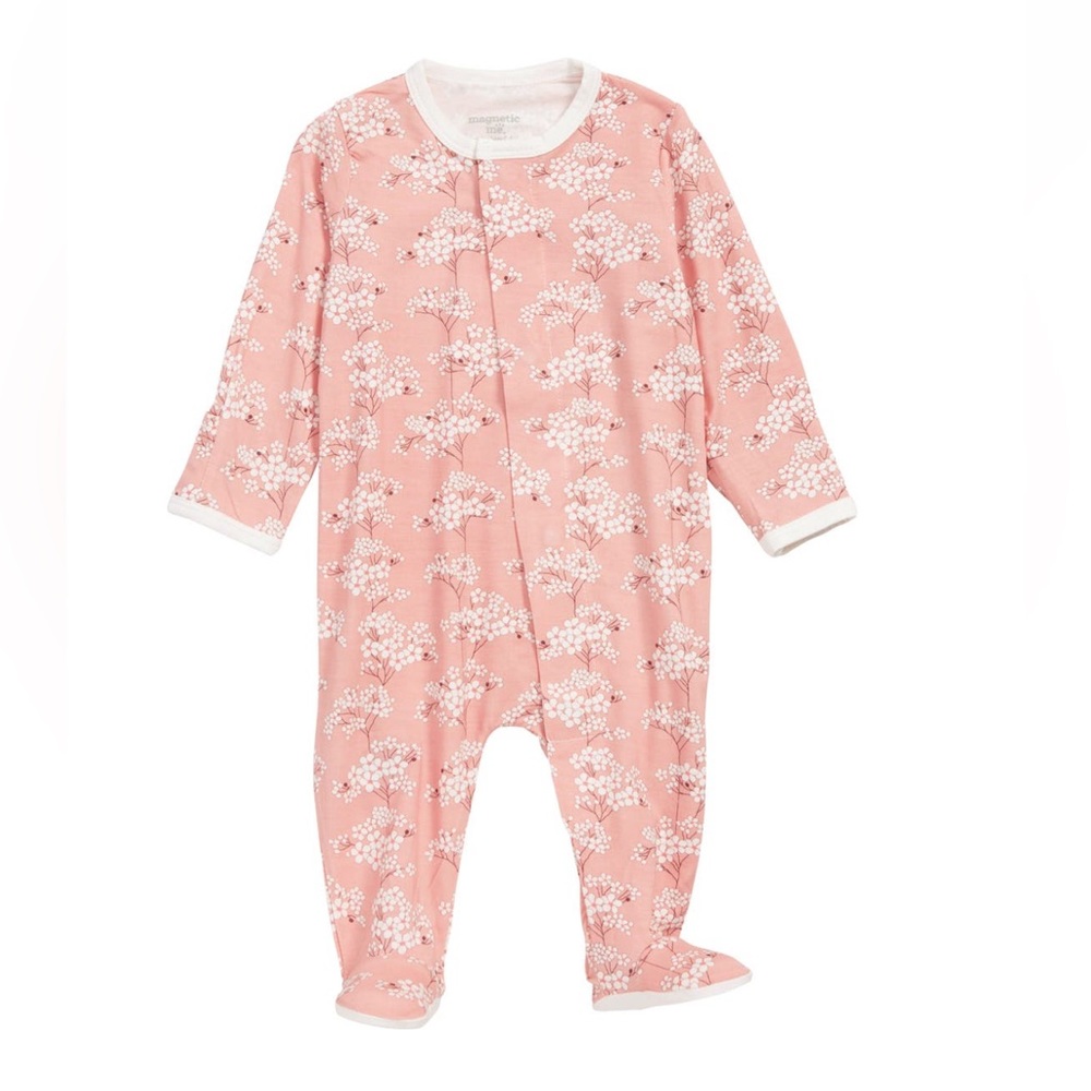 NWT Magnetic Me Cherry Blossom Modal Footie (0-3M and 3-6M)
